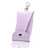 [KNUTe] ランドセル キーケース リール付き 小学生 男の子 女の子 キッズ フック付き ベルト固定 目立たない メンズ レディース 鍵 スマートキー カラフル 盗難防止 (ラベンダー)