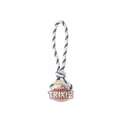 TRIXIE Denta Fun Ball am Tau Naturgummi ø 7 / 24 cm