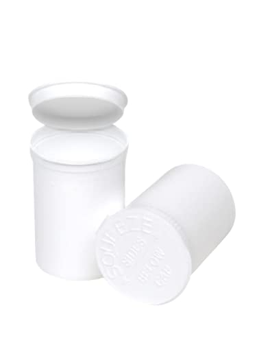 Philips Empty Full Case Prescription Pop Top Vial Made in USA Herb Containers with Child Resistant Opaque White Color Medical Pharmacy Pill Bottles (19 Dram / 225 Units)