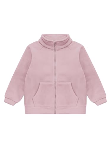 Kids Girls Casual Thermal Jackets Fleece Sweatwear Long Sleeve Stand Collar with Pockets Lightweight Outerwear2