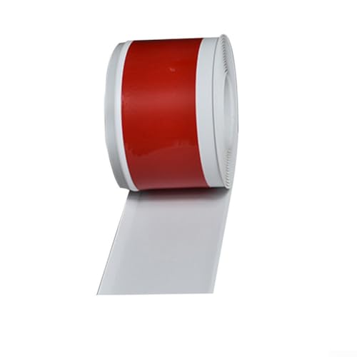 Linnkyfloa Rodapié flexible de PVC de 3 metros x 8 cm con moldura de sustrato impermeable para suelos del hogar en blanco y gris (blanco)