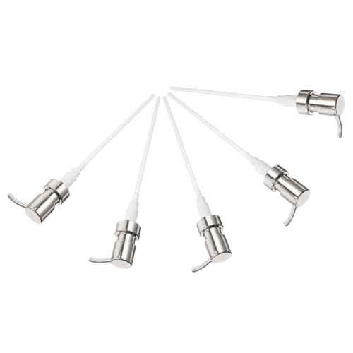 Cabilock Bomba Dispensadora de Jabón de Repuesto 5 Piezas Acero Inoxidable 28 Dientes Diámetro 25 Mm para Botellas de Loción Champú y Gel de Baño Uso en Hogar y Oficina
