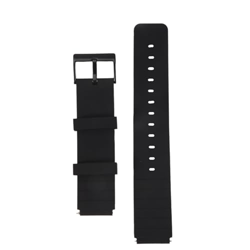 Lonrtesw Correa de Reloj Deportivo para Correa de Reloj Correa de Silicona Suave Bandas de Repuesto para Correa de Reloj Mi Negro