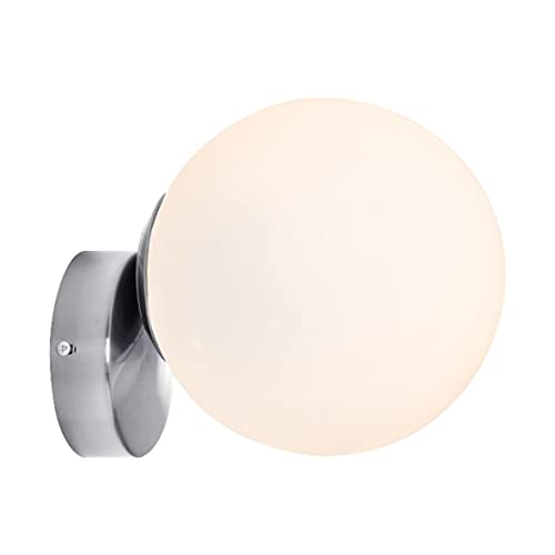 BOKT Brushed Nickel Wall Sconce Mid Century Modern 1-Light Globe