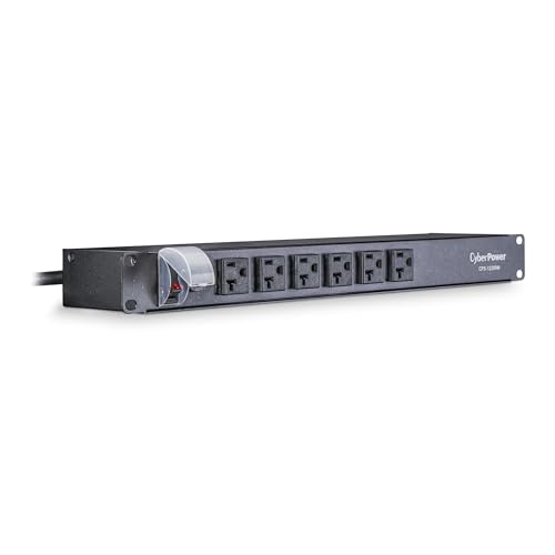 Image of CyberPower CPS1220RM Basic PDU | 100-125V /20A, 12 Outlets, 15ft Power Cord, 1U Rackmount