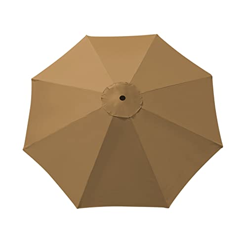 BenefitUSA 9ft Umbrella Cover Only for 8 Rib Outdoor Patio Umbrella Replacement Canopy Top (Tan)