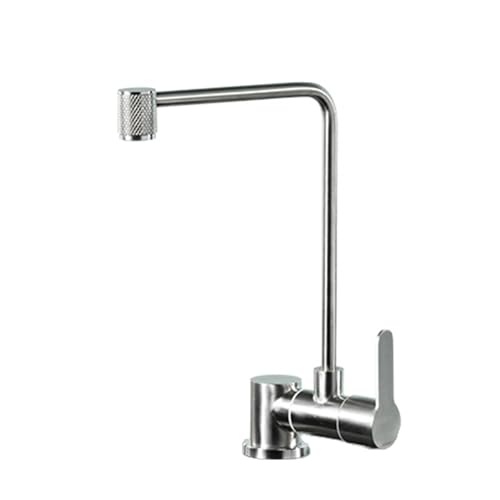 Grifo de filtro de agua para cocina con diseño plegable y elegante acabado cepillado