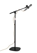 ADJUSTABLE HEIGHT: The floor microphone stand has spiral adjustment module with boom arm. Add the additional of the boom arm, it can be easily adjusted the height from 23.6 to 67.7 inches. Suitable for various scenarios and people. WORK STABLY: The b...