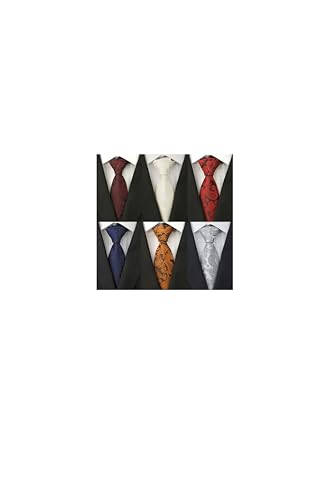 Image of Men's Necktie Classic Silk Tie Woven Jacquard Neck Ties 9 PCS