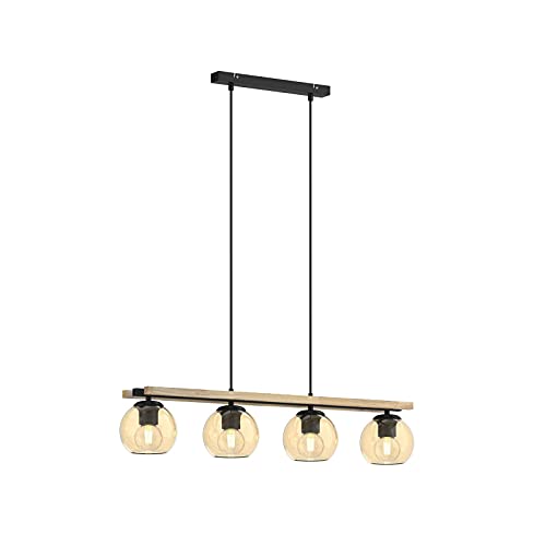 Lámpara colgante 'Enrique' (Vintage) en Marrón hecho de Vidrio e.o. para Salón & Comedor (4 llamas, E27) de Lindby | lámpara colgante, lámpara colgante, lámpara, lámpara de techo, lámpara de techo Cover