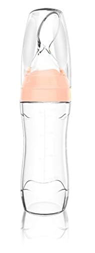 Image of Haakaa Silicone Baby Food Feeding Spoon (Peach)