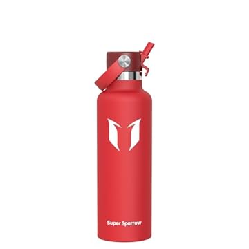 Super Sparrow Borraccia Termica, Ultraleggero Acciaio Inox 18/10 Bottiglia Termica - 750ml - Senza BPA Borracce, Thermos per Bambini, Scuola, Sport, Campeggio, Yoga, Palestra, Ciclismo