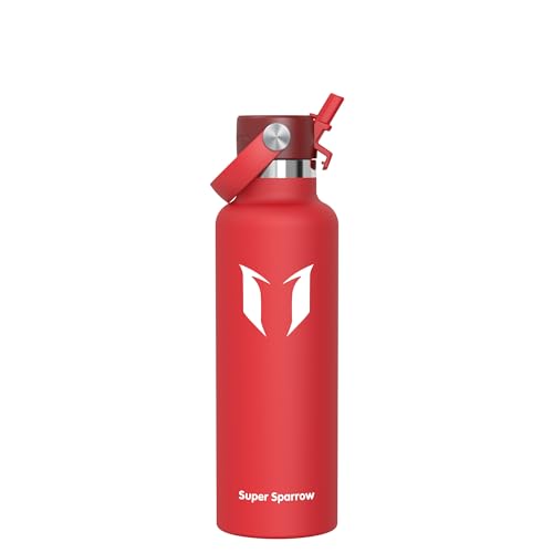 Sparrow Borraccia Termica 750ml FlipFlow Bottiglia con Cannuccia