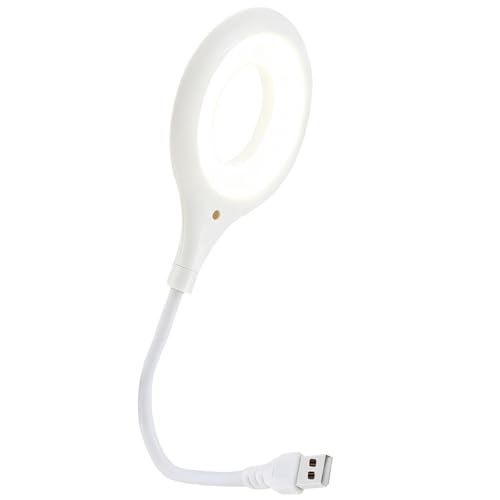 Lumitrex Sprachgesteuertes USB-Licht, Tragbares USB Nachttischlicht 360° Drehbar, Englisches Sprachgesteuertes Nachtlicht für Schlafzimmer Schlafsäle und Büros, 3 Farbmodi Dimmbar