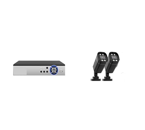 Sistemas de cámaras CCTV, Kits De De Seguridad De Cámara CCTV De 8 Canales, Cámaras De Vigilancia AHD De 5MP, Conjunto DVR, Detección, Visión Nocturna Infrarroja(None,8CH 2pcs 5MP CAM)
