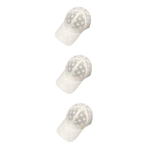 Chapeau anti-UV en dentelle blanche avec visière protectrice
