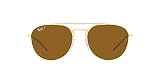 Ray-Ban Sonnenbrille RB3589 925083 Unisex Farbe Gold Linse Dunkelbraun Größe 55 mm