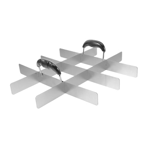 Genérico Cortador De Pasteles Cuadrado | Cortador Cuadrado De Acero Inoxidable Con Mango - Herramientas De Postre Para Cortar Tarta Fondant Y Flan,Para Hogar Cumpleaños Hornear Y Picnic