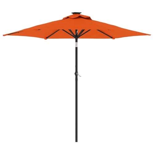 Parasol de patio terracota CLSDRZC de 212 cm para comidas al aire libre