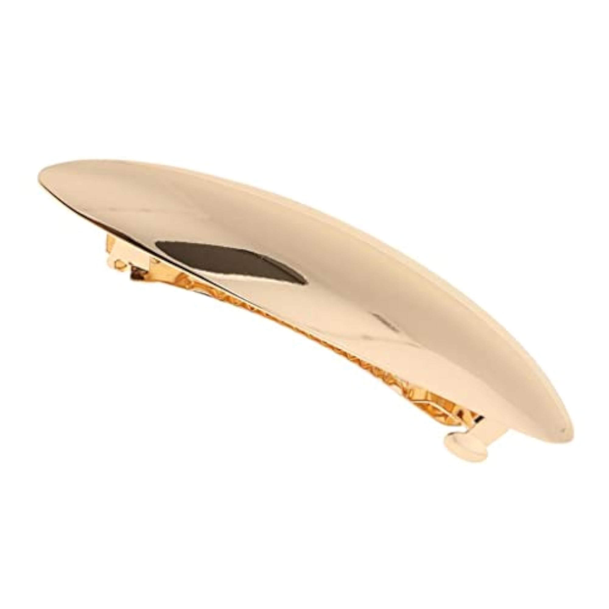 Metal Automatic Leaf French Barrette Large Hair Clip