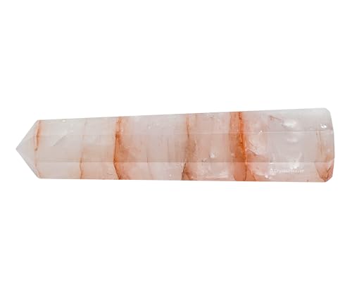 Image of Crystal Heaven Red Hematoid Quartz Crystal Tower Obelisk Point For Chakra, Healing And Balancing - Aaa Grade Original Certified Gemstone Agate For Reiki Meditation Yoga Spiritual (3-4 Inches)