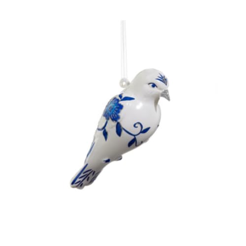 The Bridge Collection Delft Bird Ornament - Blue & White