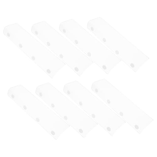 Happyyami 8pcs Clear Acrylic Shelf Dividers Adjustable Transparent Organizers for Closet Kitchen Office for Clothes Shoes Books Towels Easy Installation