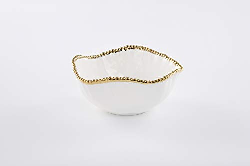Tazón para ensalada Pampa Bay de porcelana Salerno blanco miniatura 2
