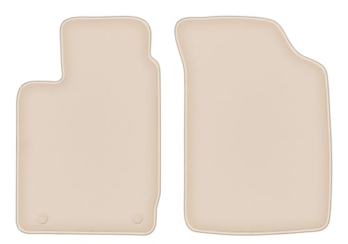Tapis de voiture avant en velours pour Renault Thalia I beige