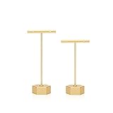 Tamaño perfecto: hay dos tamaños diferentes de soportes de exhibición de anillos y aretes. Soporte de exhibición de anillos pequeños: 14 cm de altura, base: 3 cm x 1,5 cm; soporte de exhibición de anillos grandes: 16 cm, base: 3 cm x 1,5 cm; soporte para pendientes pequeños: 11,5 cm x 6,5 cm. cm/2.3 pulgadas. Base: 3,8 cm x 1,5 cm; soporte para pendientes grandes: 13,5 cm x 6 cm, base: 3,8 cm x 1,5 cm.