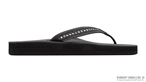 Image of Rainbow Sandals Women's Double Layer Arch Premier Leather w / 3 /4 inch Swarovski Crystal Strap