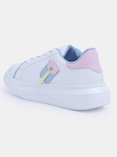 Image of Longwalk White Sneakers for Women & Girls | Trendy & Lightweight Casual Shoes