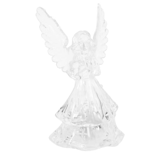jojofuny Adorno De Angelito De Cristal Lámpara De Mesita De Noche Estética Moderna