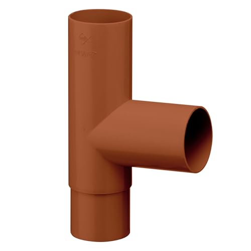 INEFA Branche Tuyau Descente 87° 50/50mm Marron Raccord Tuyau Pluvial Étanche