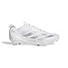 adidas Men's Adizero Electric American Football Sneaker, White/Silver Metallic/White, 7