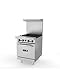 Commercial 4 Burner 24" Gas Range with Oven Asber USA AER-4-24