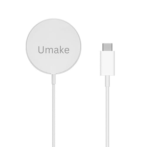 Image of Umake 15W Qi Wireless Charger, Fast Charging Pad with Type-C Input, Compatible with iPhone 15 /14 Series & All Android Devices, Safe & Stable Charging