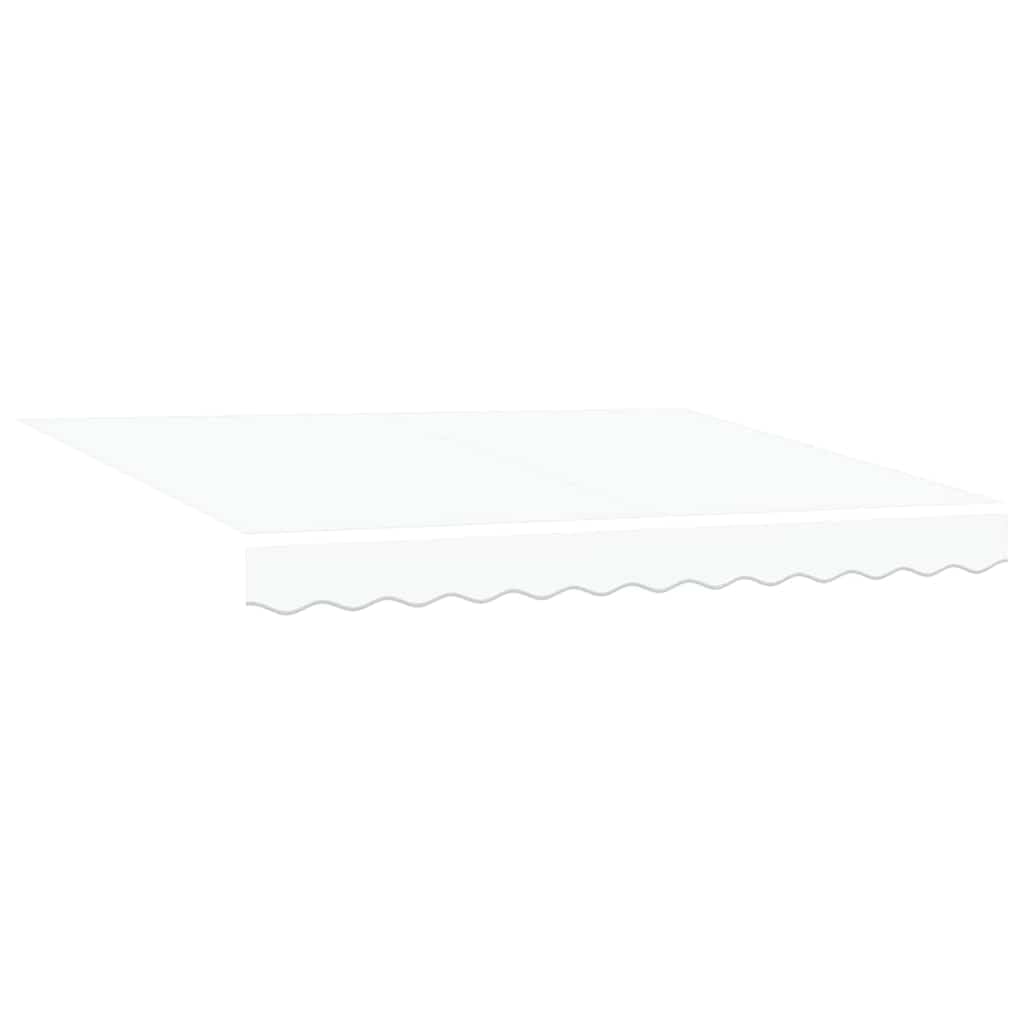 Leasha Toile de Rechange Store Banne avec Lambrequin, Toile Tissu de Remplacement pour Auvent 330x245 cmm Blanc Polyester