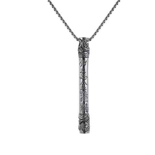 HIJONES Mujer Hombre Collar Colgante De Palo con Banda De Oro De Acero Inoxidable Creativo Sun Wukong Cadena De Joyería China Plata