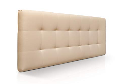 SUENOSZZZ-ESPECIALISTAS DEL DESCANSO Cabecero de Cama Canadá tapizado en Polipiel para Camas de 90 (100 x 57 cm) Polipiel Beige