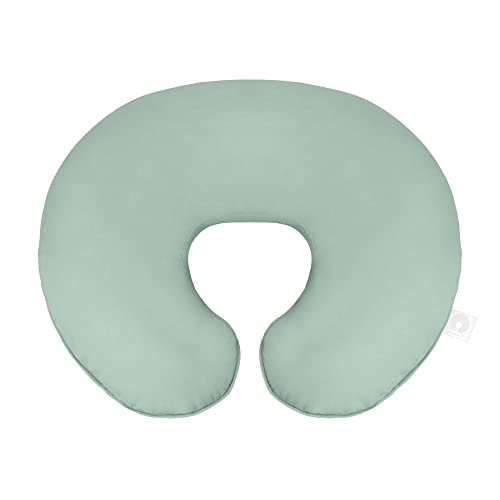 Image of Boppy Nursing Pillow Organic Original Support, Soft Pine, Ergonomic Nursing Essentials for Bottle and Breastfeeding, Firm Hypoallergenic Fiber Fill, with 100% Organic Cotton Nursing Pillow Cover