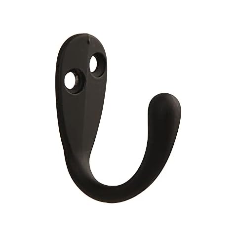 HASWARE 6 PCS Coat Hook, Wall Mounted Hooks Coat Hooks Robe Hooks Hangers Heavy Duty with 12 Pieces Screws for Bedroom Bathroom Kitchen Door Wall (Matte Black) Cover