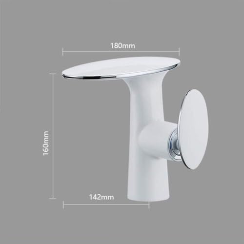 Robinet lavabo cascade en laiton massif avec commande monocommande