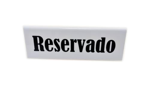 Cartel Reservado Sobremesa Blanco (Reservado, 5 PCS)