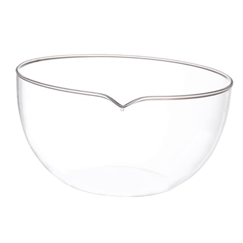 HOMOCONO 1 PC Evaporating Dish Basin for Lab Mixing Bowl Dishes Science Evaporating Basin Spout Evaporation Dish Ks3 Bowls Beaker with Lid Over The Door Organizer Mixing Plate Bowl Glass