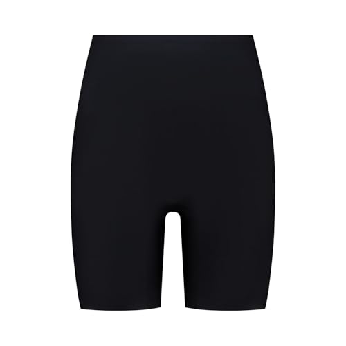 Bye Bra Uni Stretch Mid Waist Short One Size Fits Most, Soft Stretch Seamless Shapewear Underwear with Cotton Gusset, Black & Beige, Schwarz , Einheitsgröße