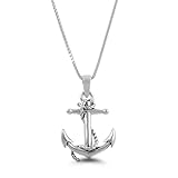 Sterling Silver Nautical Anchor Necklace