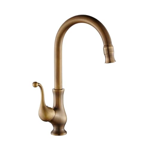 Robinet de lavabo rétro en bronze pour évier de cuisine authentique