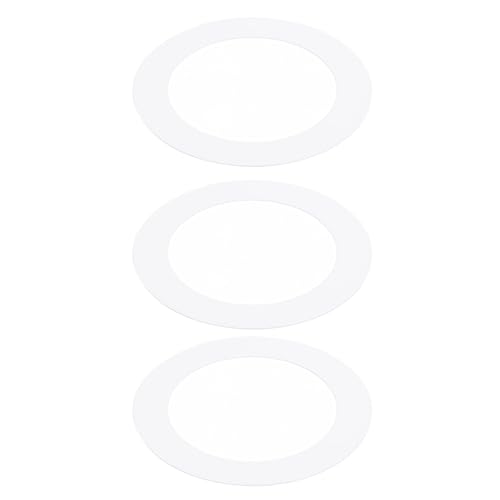 PATIKIL 3.31" ID 4.33" OD Goof Rings for Recessed Light, 3 Pack Matte White Goof Metal Trim Ring Lighting Fixture for Ceiling Wall Recessed Can Downlights