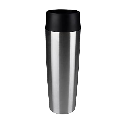 Emsa "Grande" Stainless Steel Travel Mug, 16.91 oz, Silver